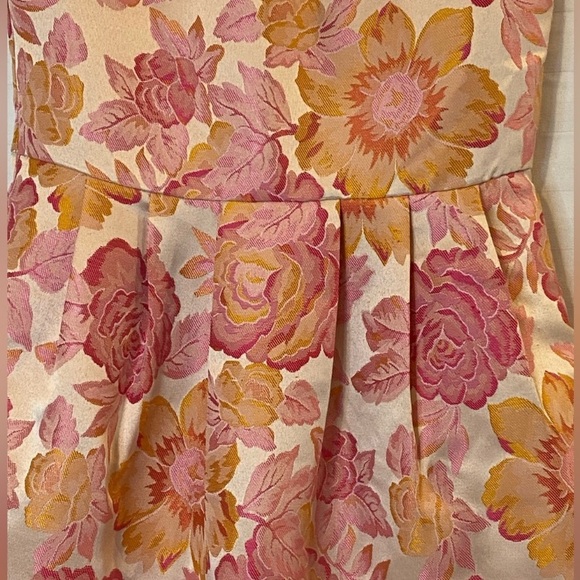 Alison Andrews floral jacquard fit and flare sleeveless Cottagecore dress Small - Picture 4 of 10